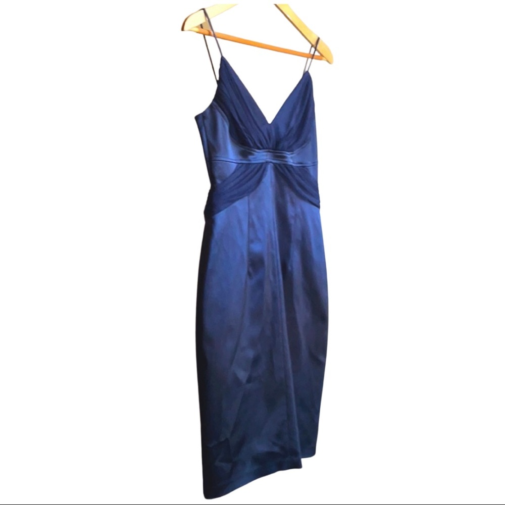 DAVID MEISTER Spaghetti Strap Formal Dress Blue 2 XS